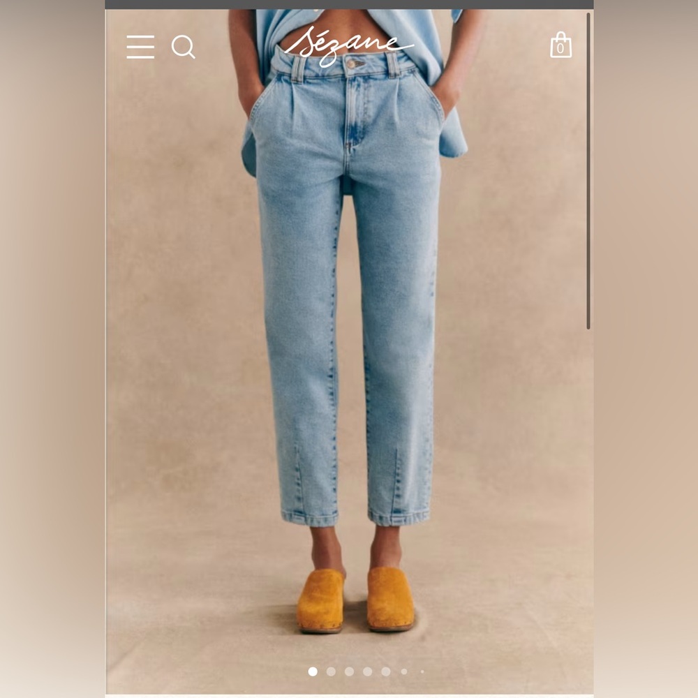 Sezane Manu Trousers Bleach - Size 8